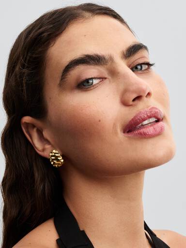 Rippled Wide Hoop Earrings