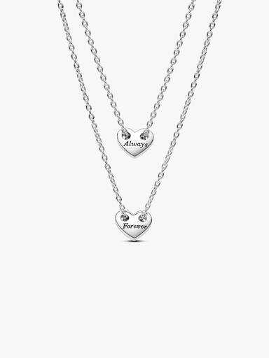 Forever & Always Splittable Heart Collier Necklaces