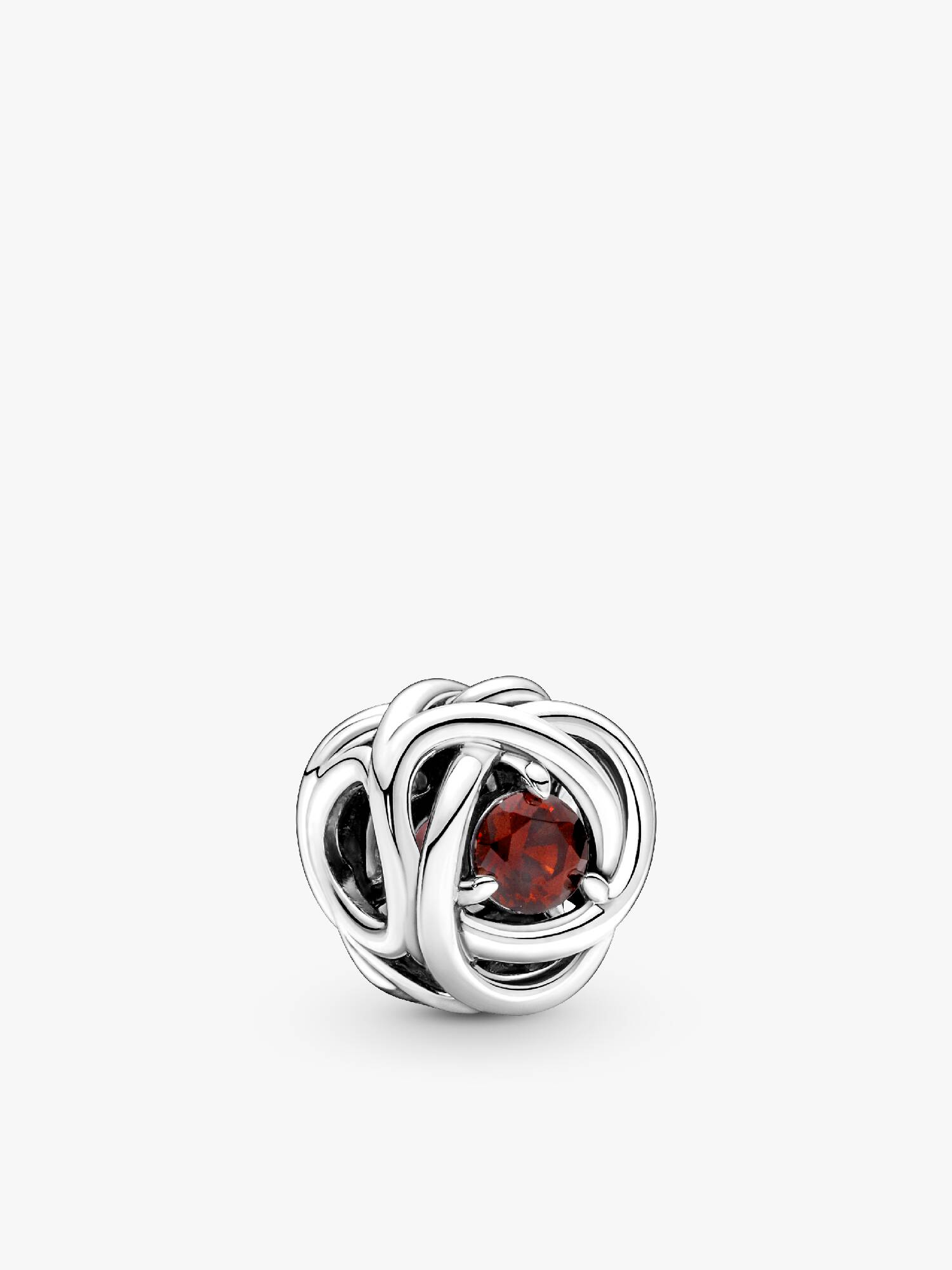 Red Eternity Circle Charm