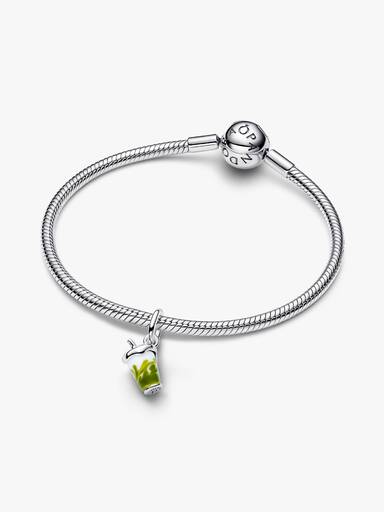 Iced Matcha Latte Murano Glass Dangle Charm