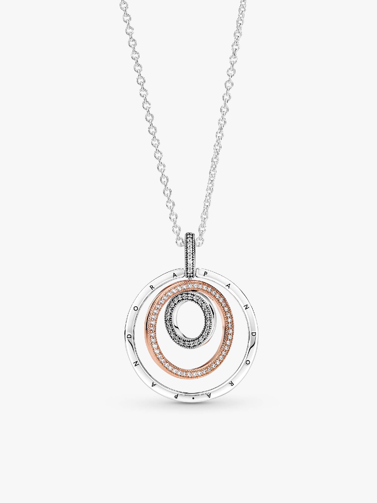 Two-tone Circles Pendant & Necklace