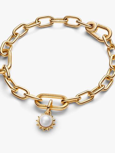 Pandora ME Treated Freshwater Cultured Pearl Sun Mini Dangle Charm