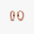 Sparkling Pink Huggie Hoop Earrings Sparkling Pink Huggie Hoop Earrings