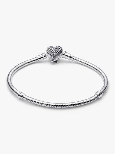 Heart Wings Clasp Snake Chain Bracelet
