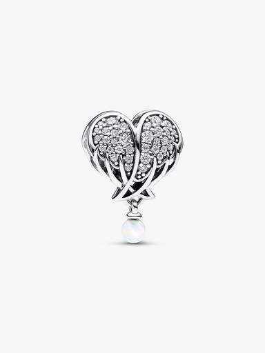 Sparkling Angel Wings & Heart Charm