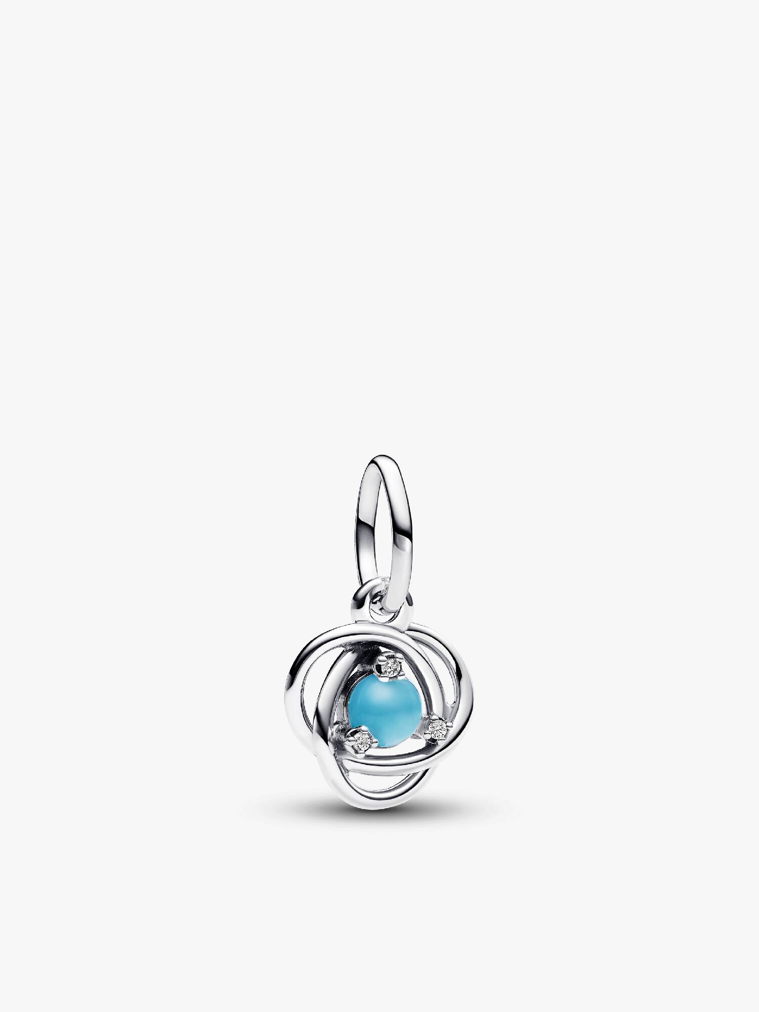Turquoise Blue Eternity Circle Dangle Charm
