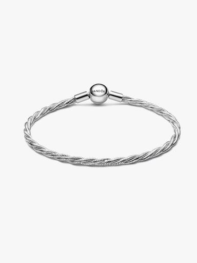 Round Pandora Clasp Twisted Snake Chain