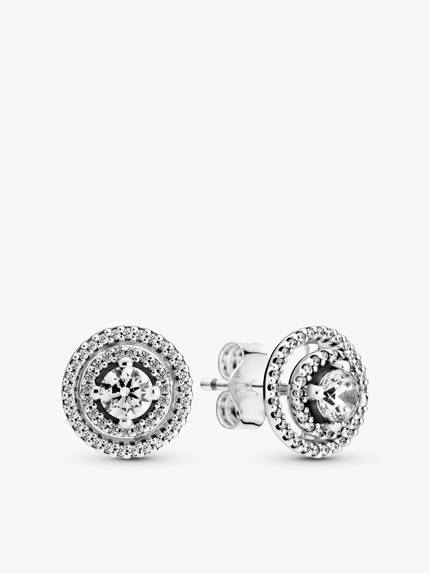 Sparkling Double Halo Stud Earrings