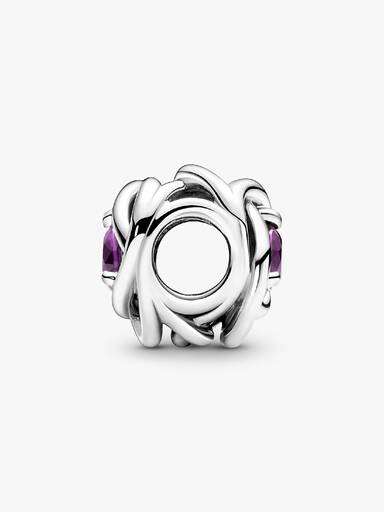 Purple Eternity Circle Charm
