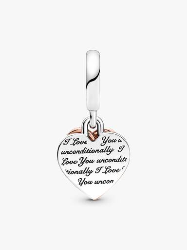 Entwined Hearts Double Dangle Charm