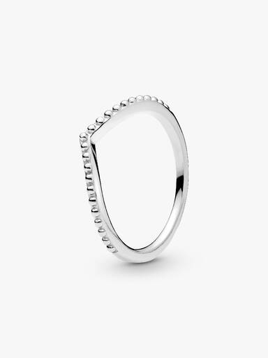 Wishbone silver ring