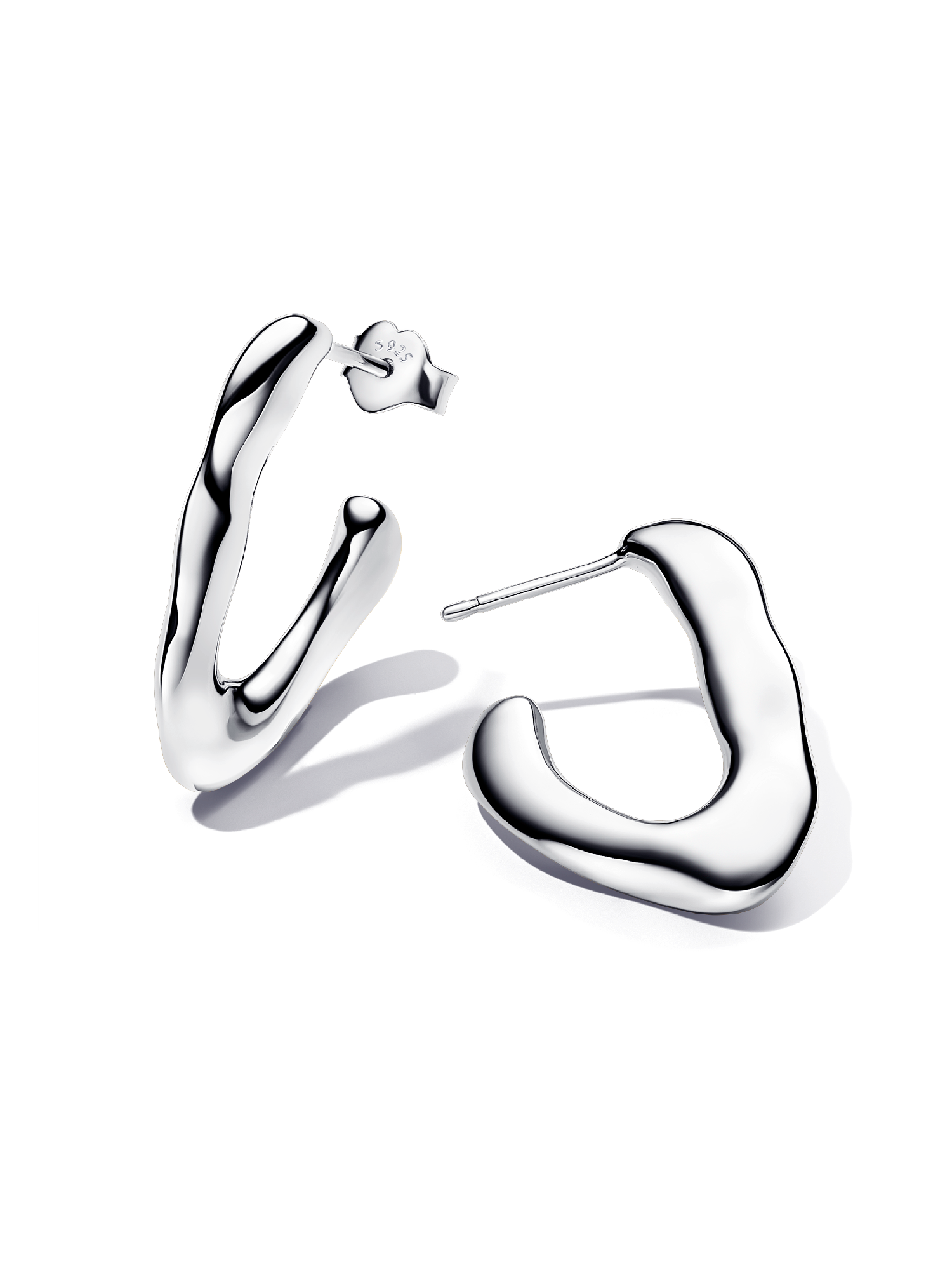 Organically V-shaped Open Hoop Earrings