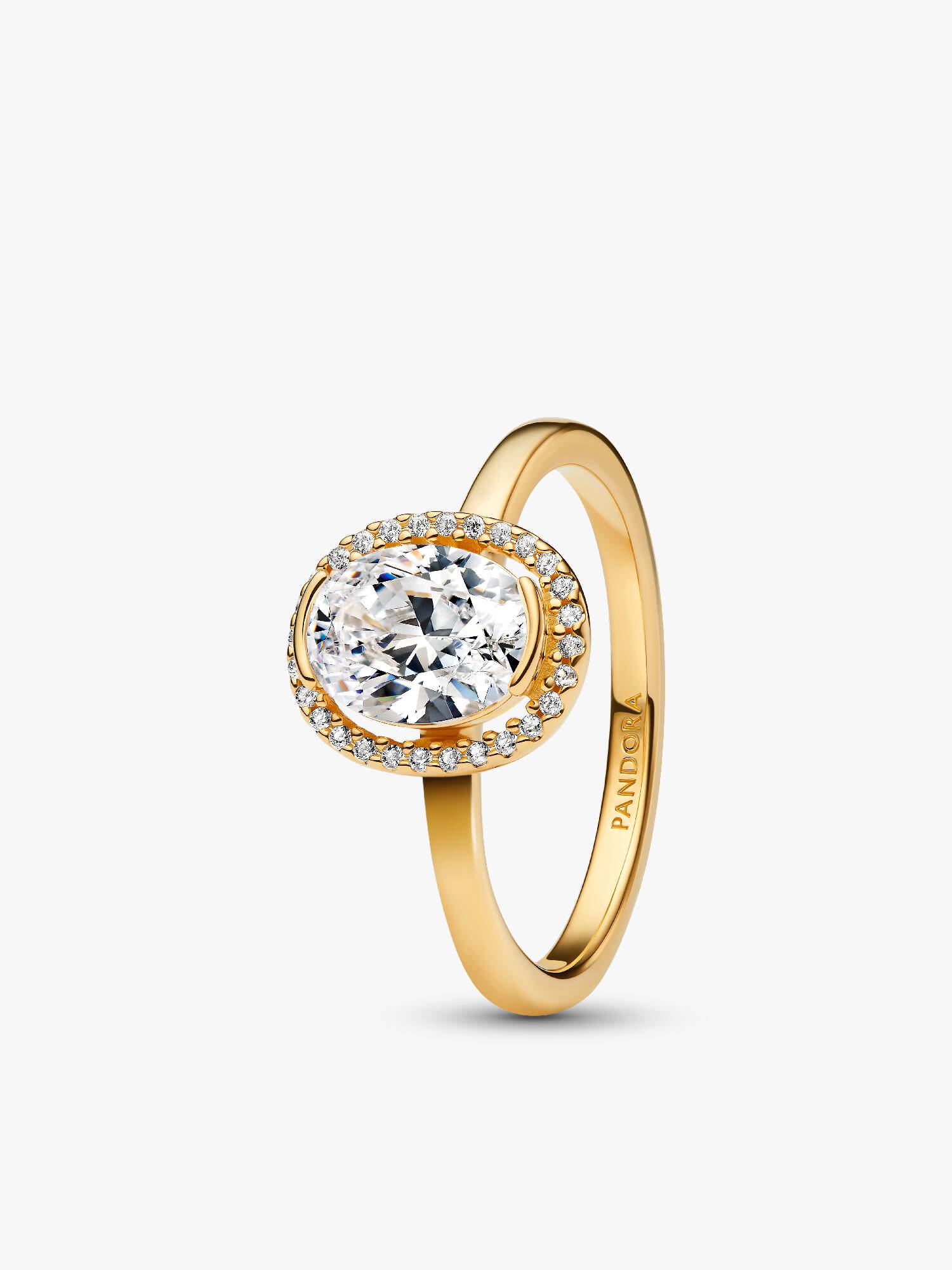 Oval Sparkling Halo Ring