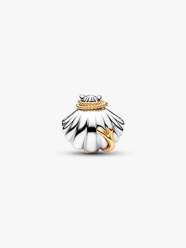 Disney Ariel sterling silver and 14k gold-plated charm with 0.012 ct TW G-I VS+ round brilliant very good cut lab-grown diamond