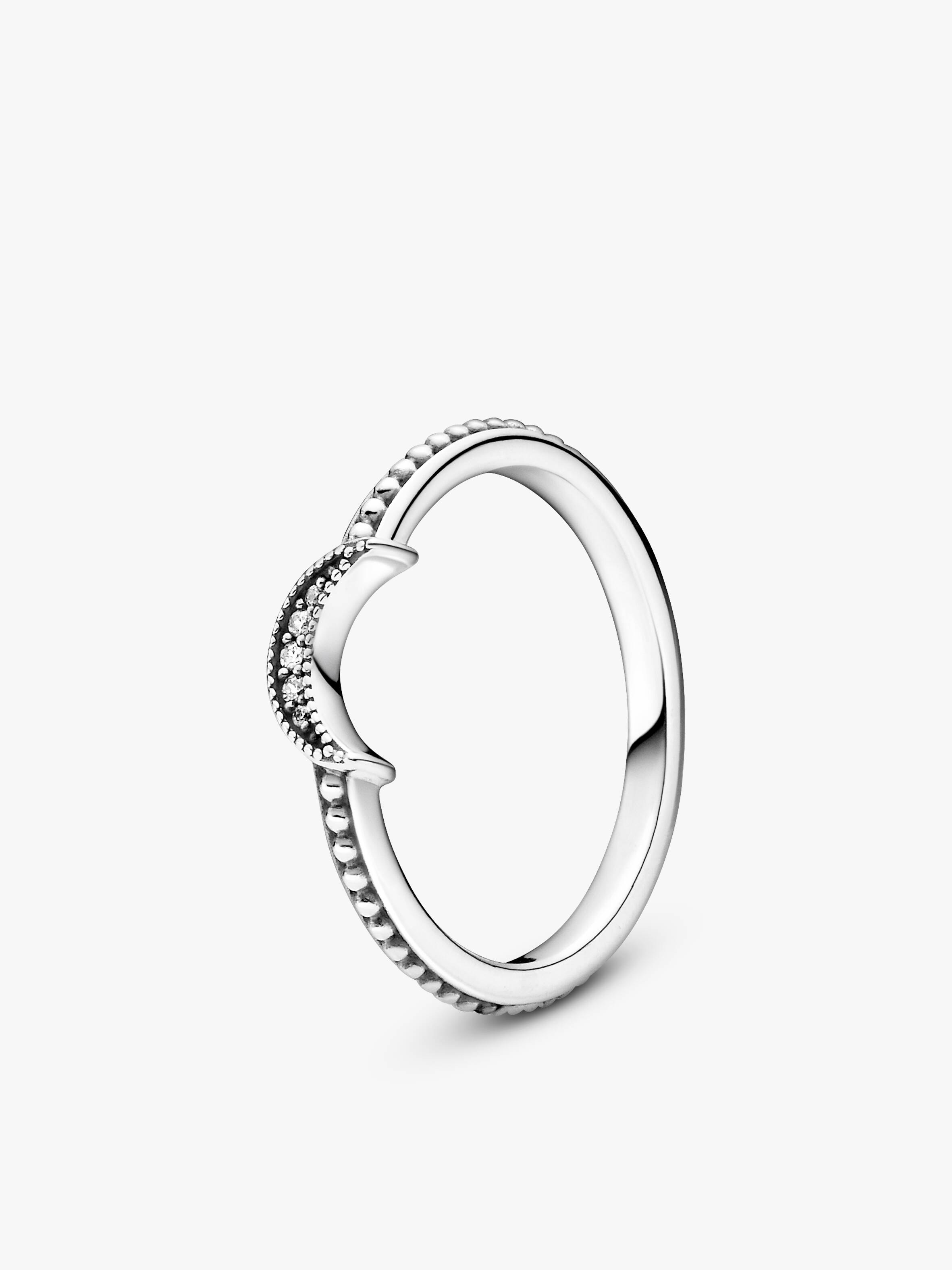 Crescent Moon Beaded Ring