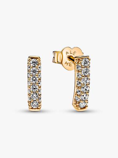 Pandora Timeless Pavé Single-row Bar Stud Earrings