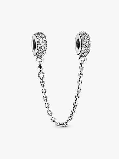 Sparkling Pavé Safety Chain Charm