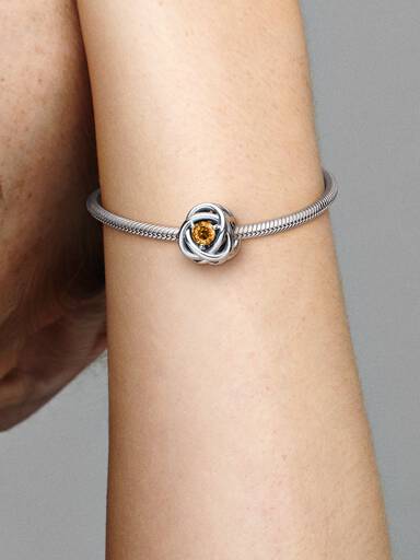 Honey Eternity Circle Charm