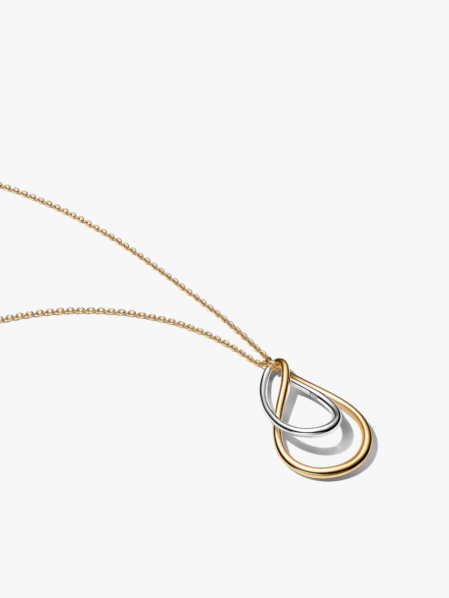 Two-Tone Double Pendant Necklace 