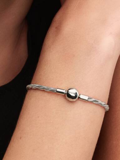 Round Pandora Clasp Twisted Snake Chain