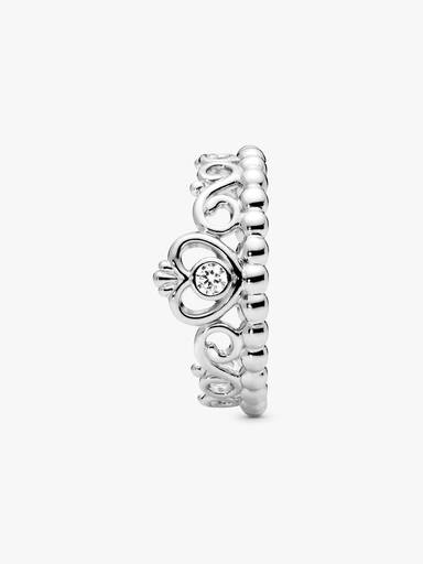 Silver ring with cubic zirconia