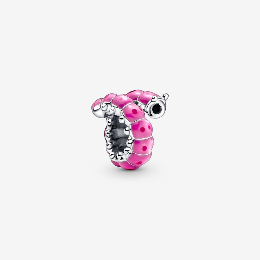 Cute Curled Caterpillar Charm image number 0