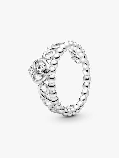 Silver ring with cubic zirconia