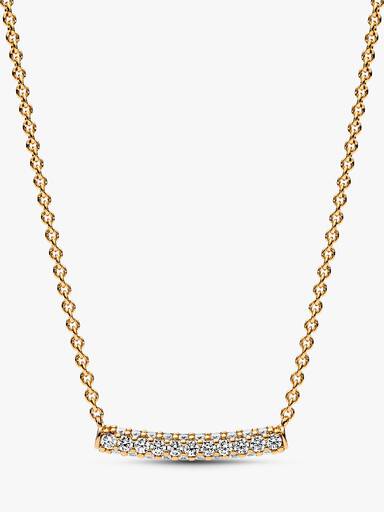 Pandora Timeless Pavé Single-row Bar Collier Necklace