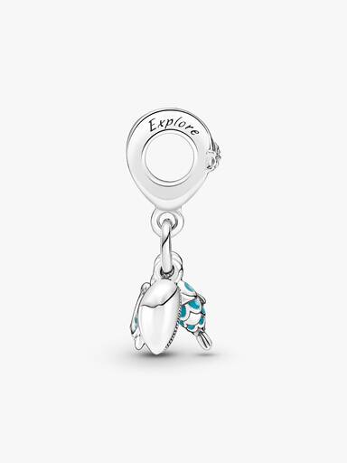 Fish, Sea Turtle & Conch Triple Dangle Charm