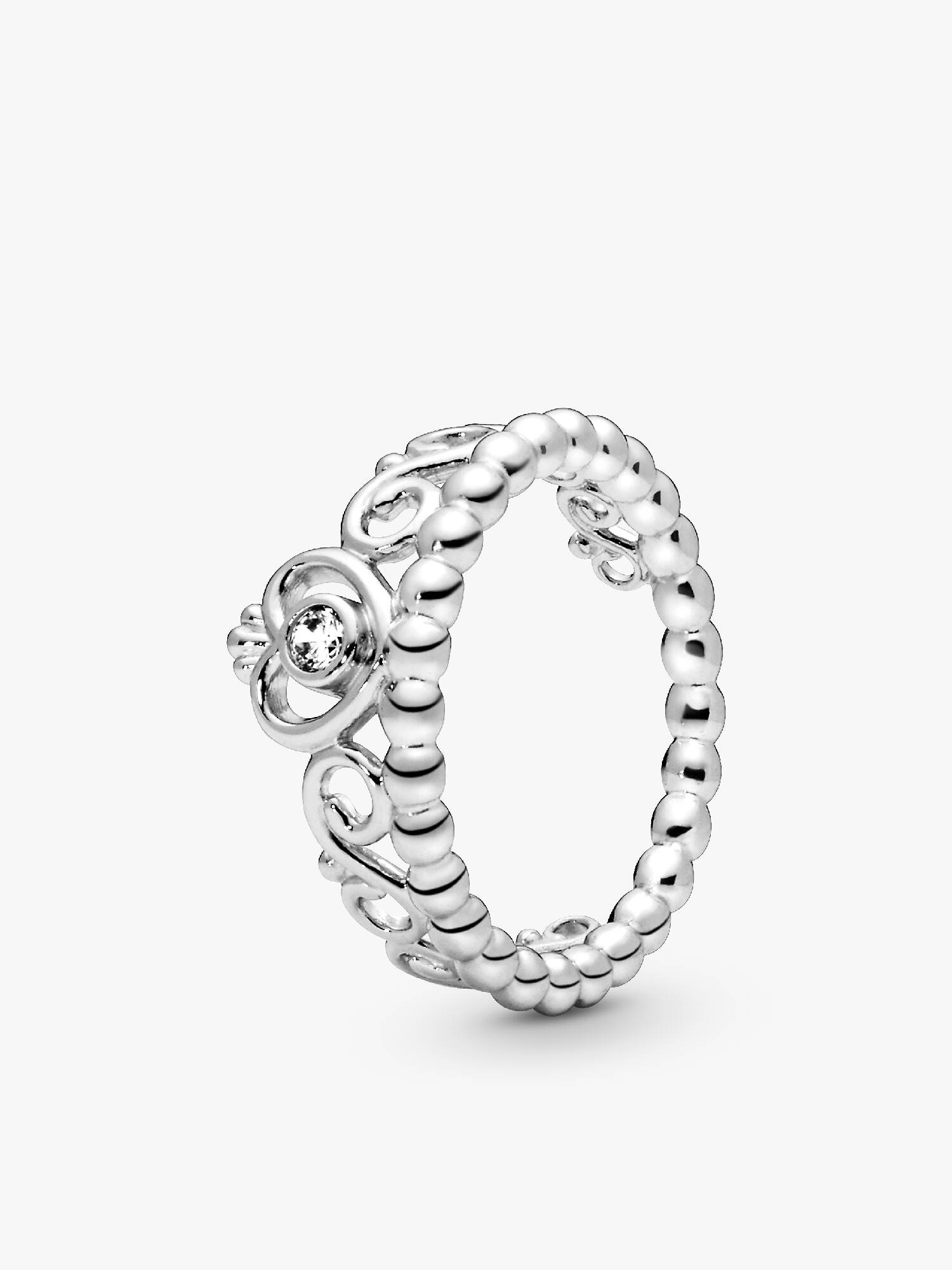 Silver ring with cubic zirconia