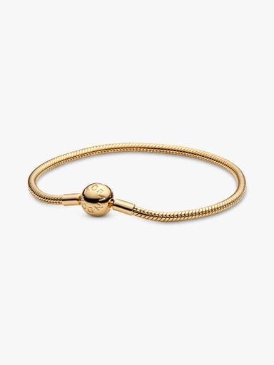 Snake chain 14k gold-plated bracelet
