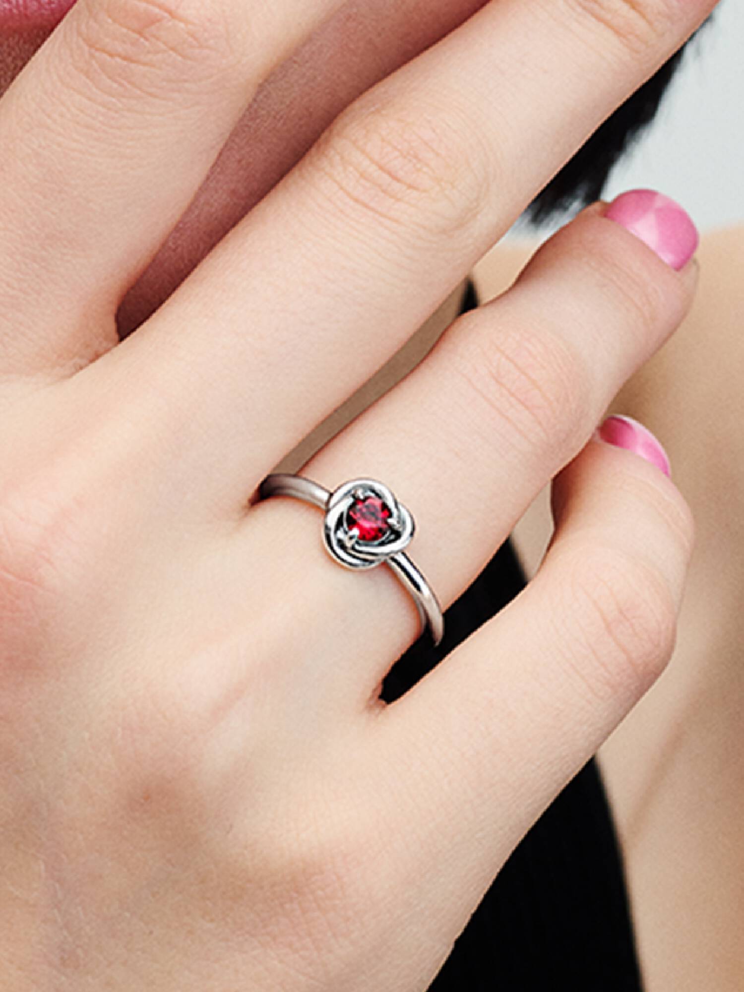July Birthstone Eternity Circle Ring