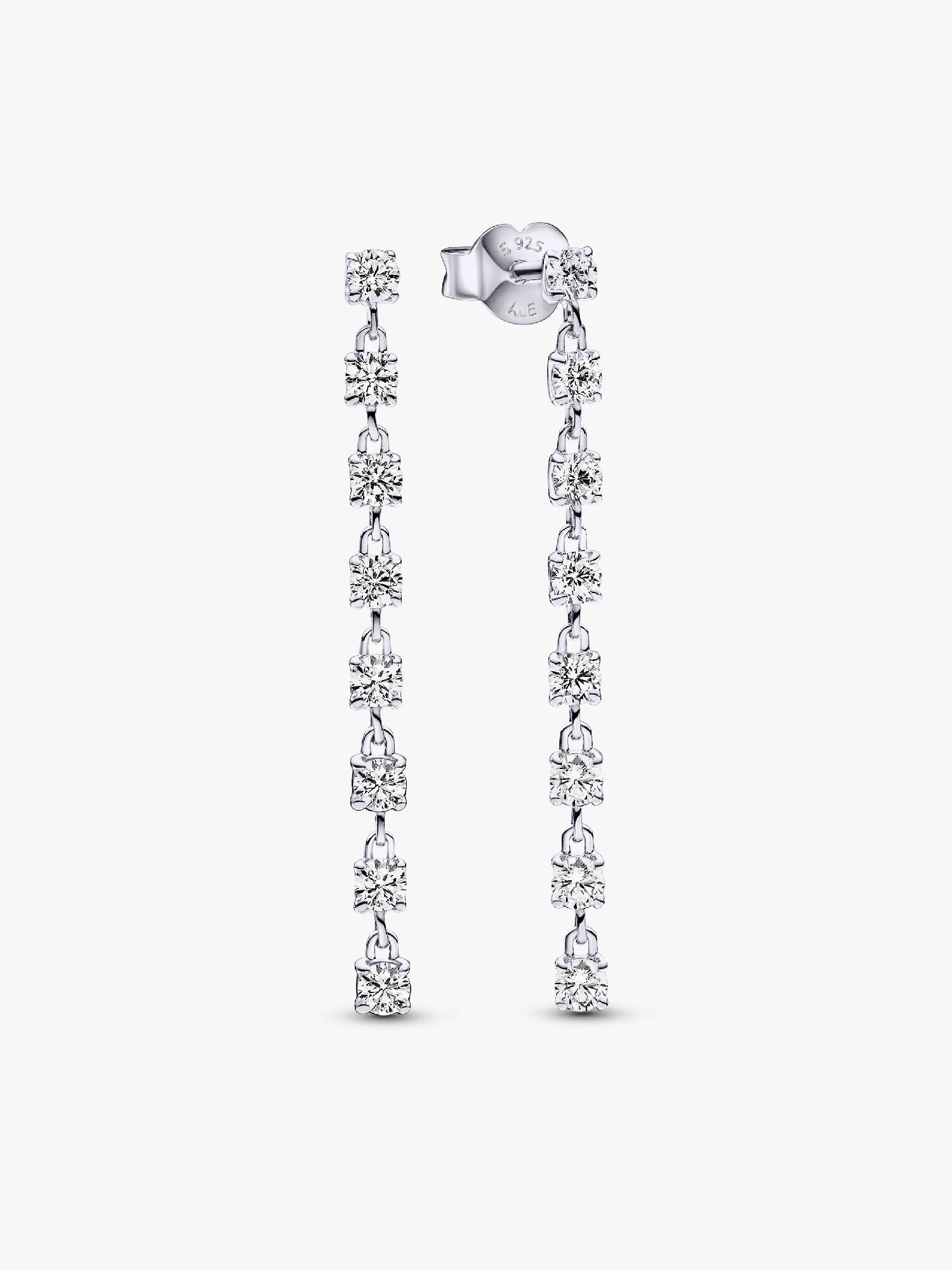 Sparkling Eight Stones Drop Earrings