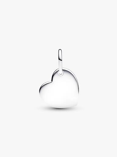 Engravable Heart Red Stone Dangle Charm