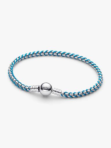 Blue Cord Snake Chain Bracelet