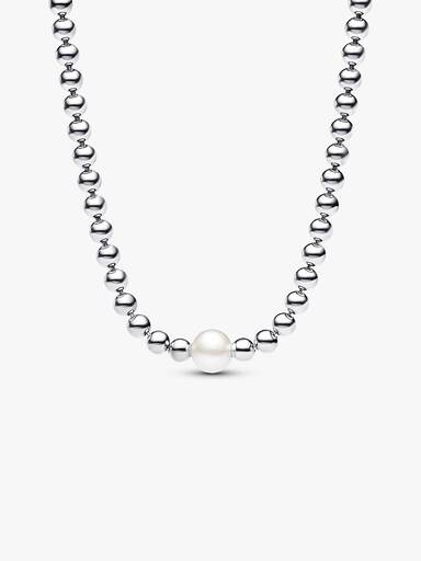 Treated Freshwater Cultured Pearl & Beads Collier Necklace