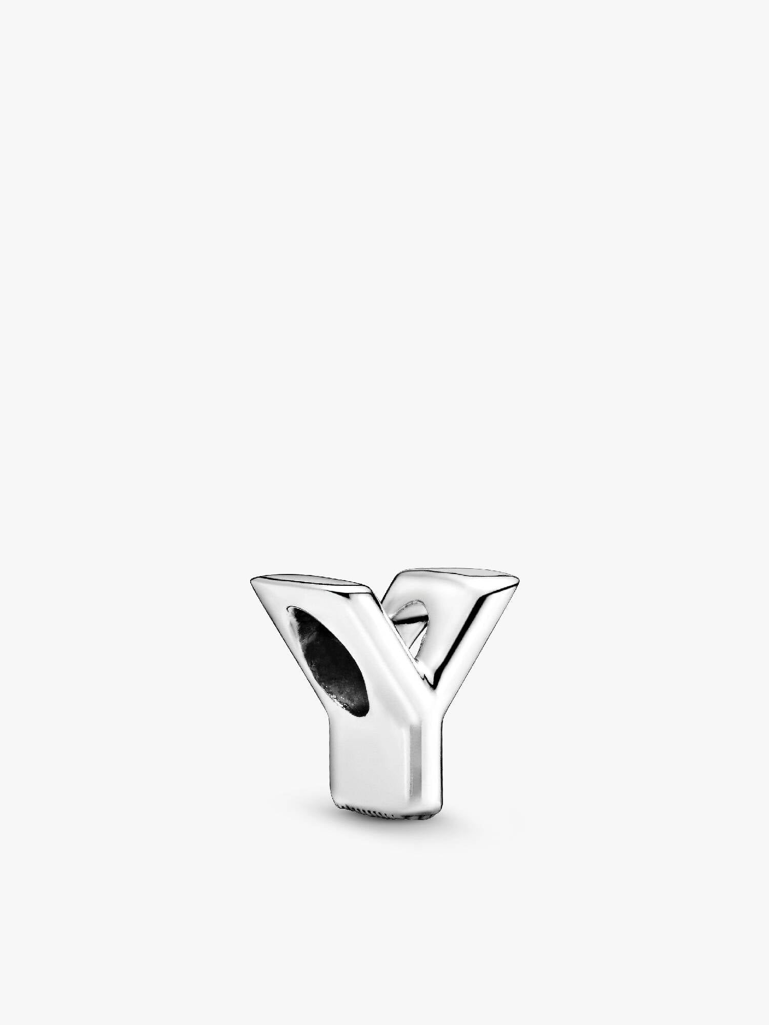 Letter Y silver charm