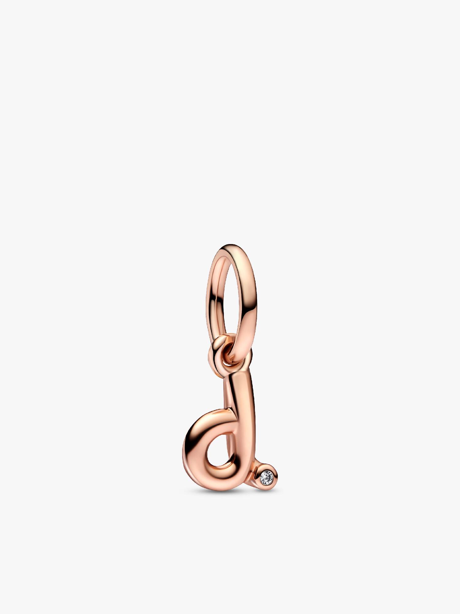 Letter d Script Alphabet Dangle Charm