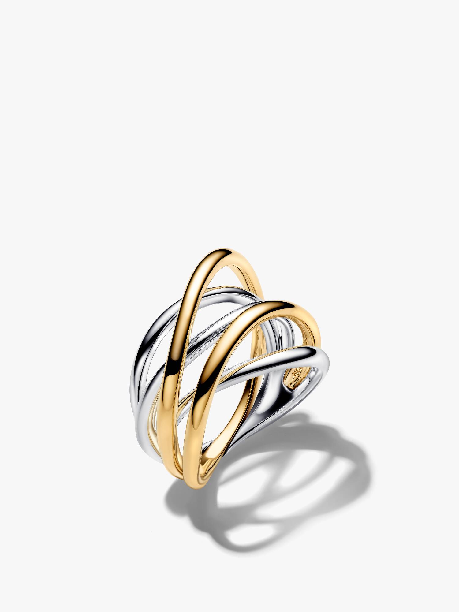 Two-Tone Entwined Band Ring