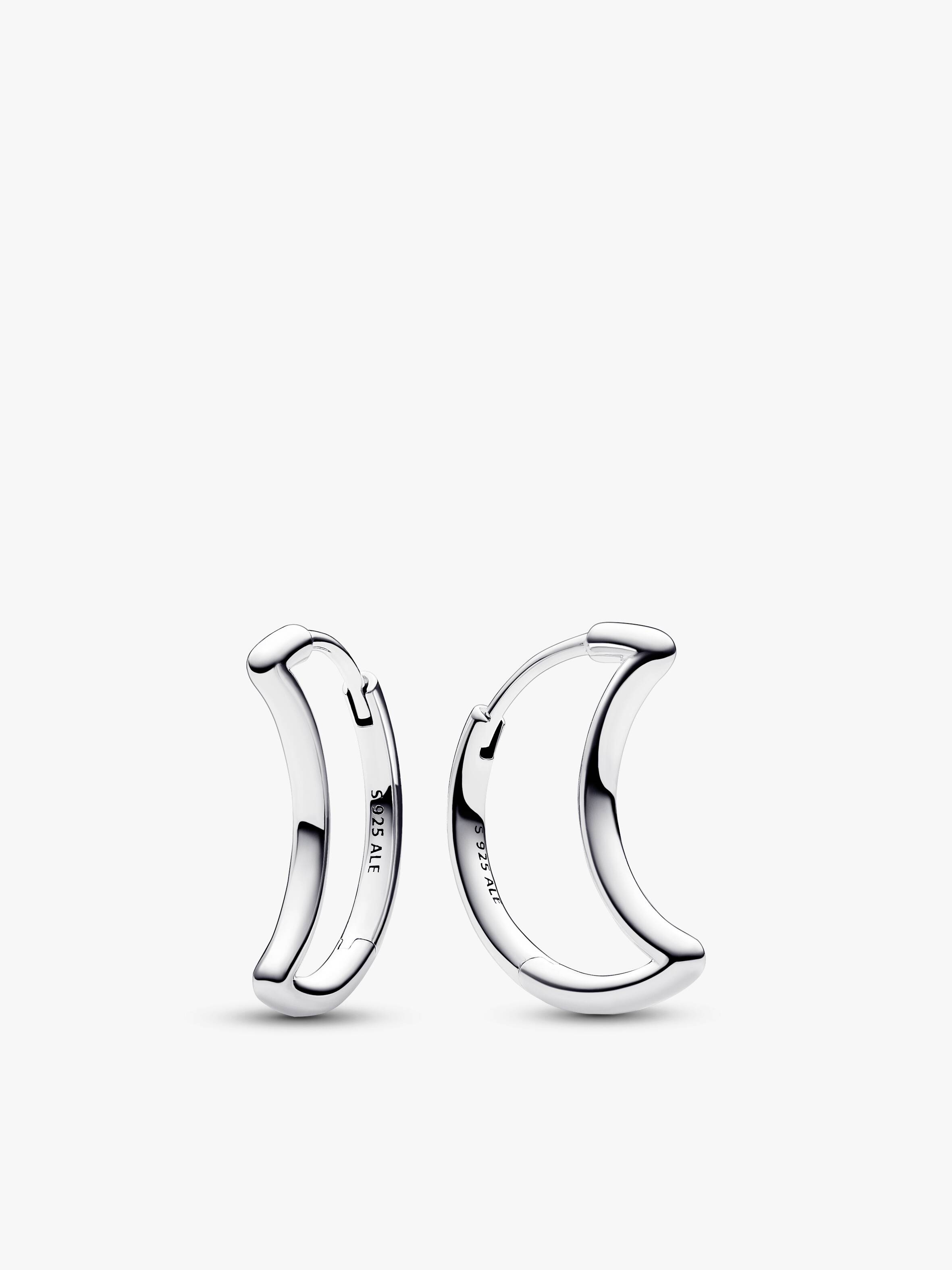 Moon Hoop Earrings