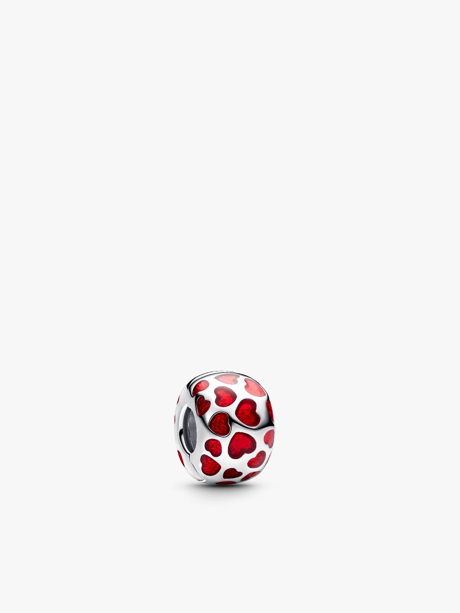 Hearts Round Clip Charm