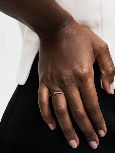 Pavé & Black Dual Ring