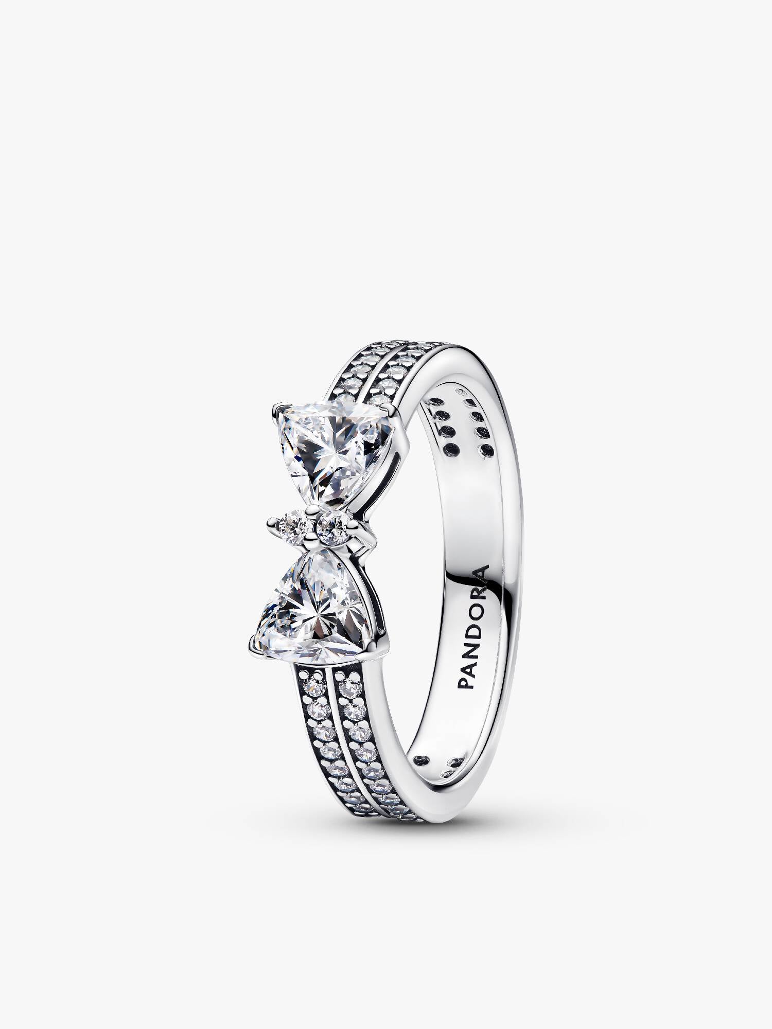 Sparkling Bow Double-row Ring