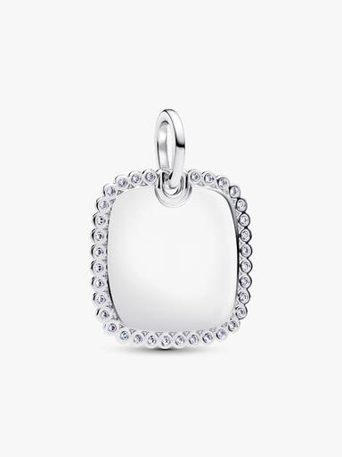 Engravable Square Tag Pendant
