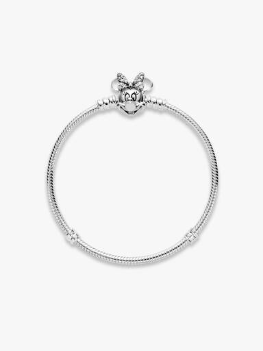 Disney Minnie silver bracelet with clear cubic zirconia