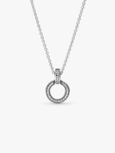 Double Circle Pendant & Necklace