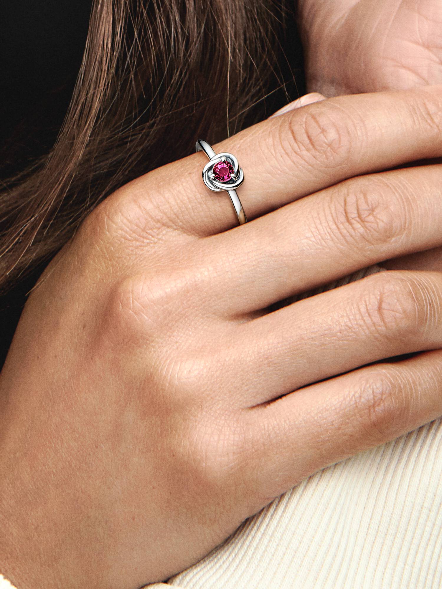 Pink Eternity Circle Ring