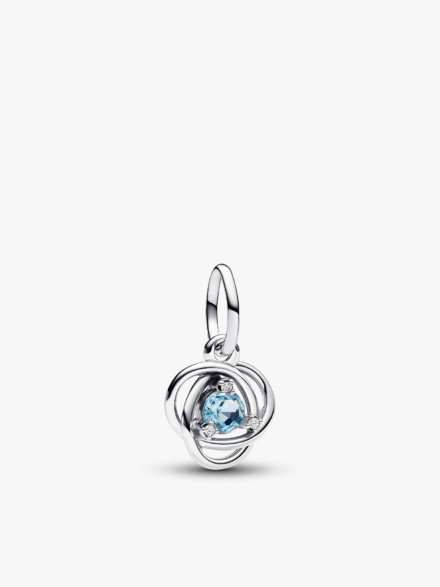 Sea Aqua Blue Eternity Circle Dangle Charm
