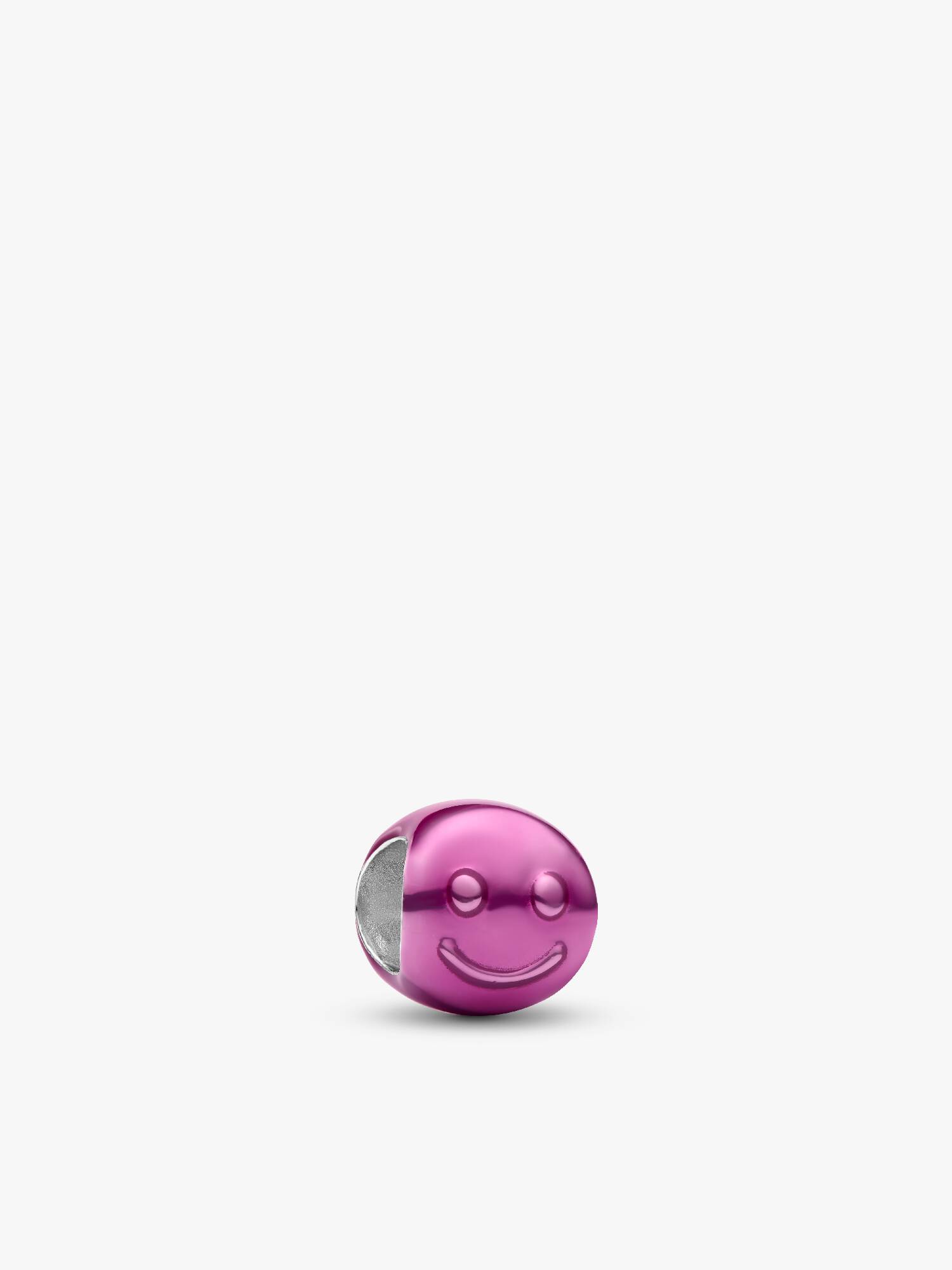 Pink Happy Face Mini Charm