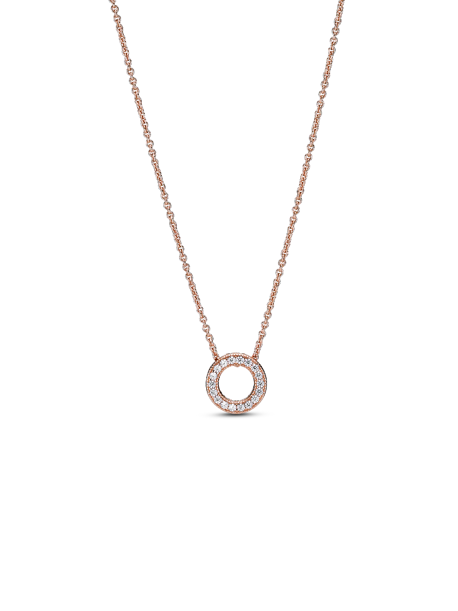 Pandora Logo Pavé Circle Collier Necklace
